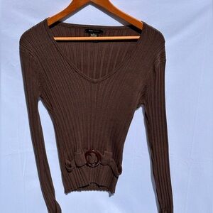 BCBG Maxazria brown long sleeve sweater